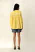 Sabinii lemon yellow smocking shirt
