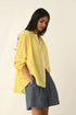 Sabinii lemon yellow smocking shirt