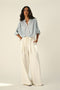Sabinii powder blue smocking shirt