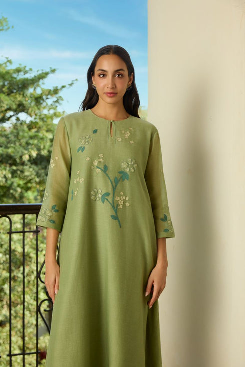 Sage applique co-ord set
