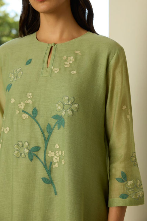 Sage applique co-ord set