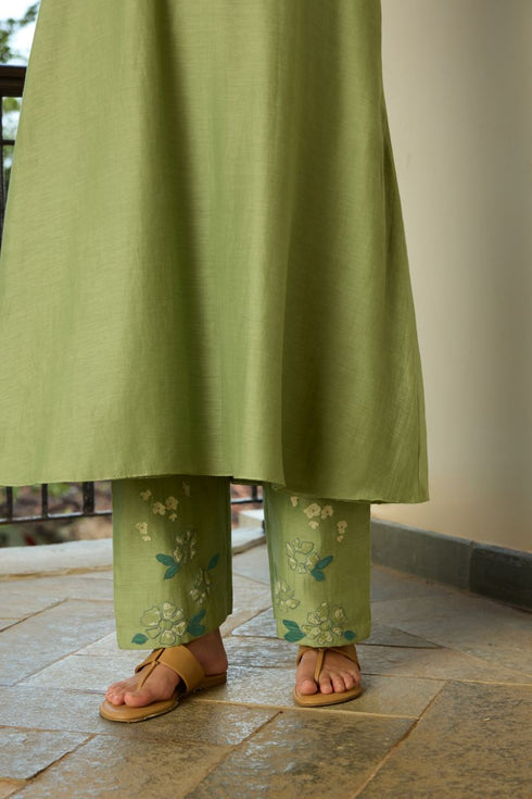 Sage applique co-ord set