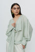 Sage green draped shirt