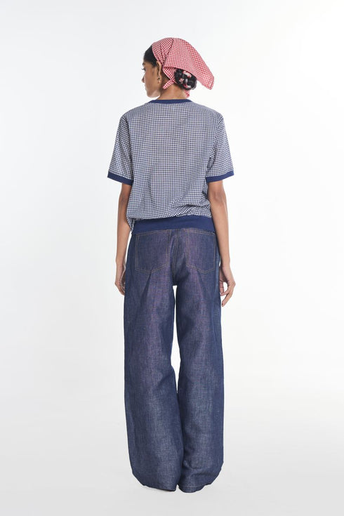 Salvia embroidered top