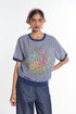 Salvia embroidered top