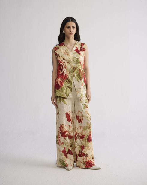 Sama panelled waistcoat and pants set