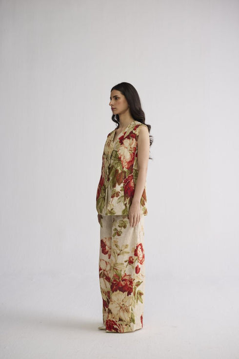 Sama panelled waistcoat and pants set