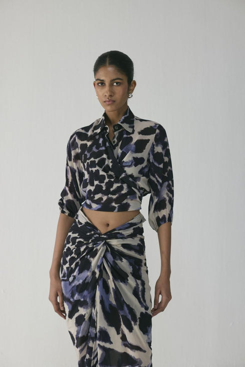 Samburu tie up top and skirt set