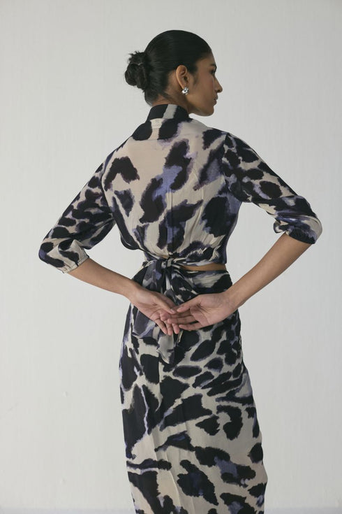 Samburu tie up top and skirt set