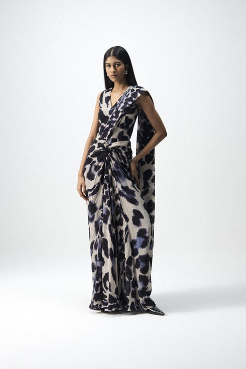 Samburu top and pre-draped sari set