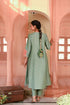 Sanganeri green kurta set