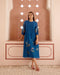 Sapphire embroidered dress