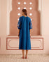 Sapphire embroidered dress