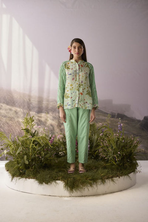 Seaglass floral shirt