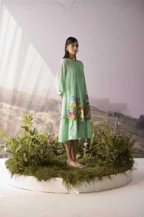 Seaglass smocked dress