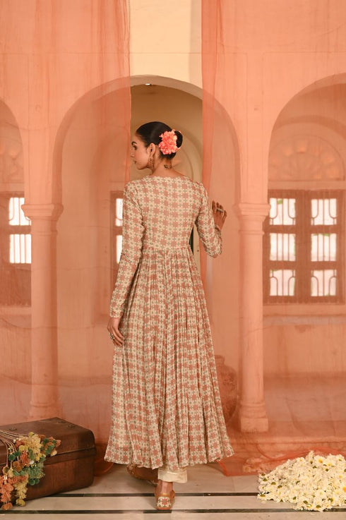 Seesh mahal multicolor anarkali set
