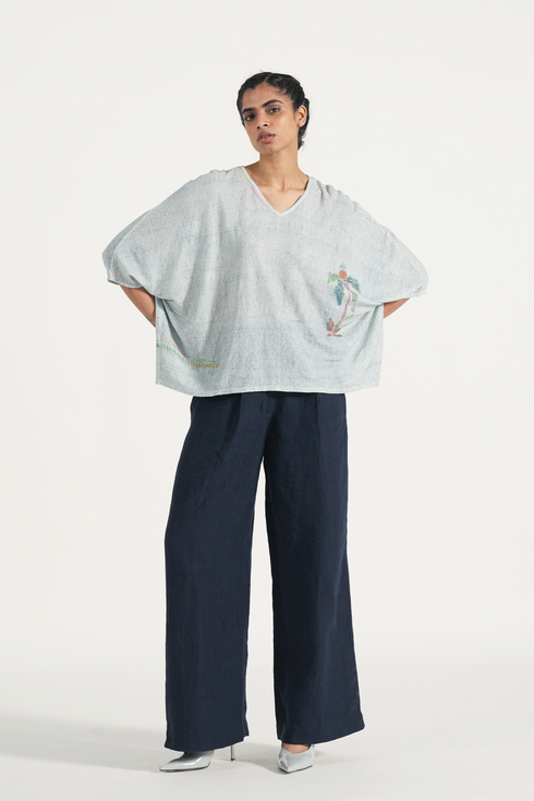 Seren sky blue top