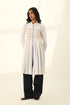 Sertata ivory smocking tunic