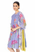Sery blue floral shirt dress
