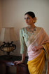 Shalimar Bagh pink and yellow Jhilmil sari