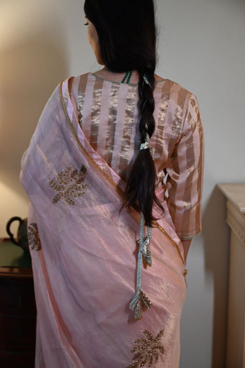 Shalimar Bagh pink sati sari