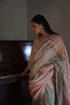 Shalimar Bagh pista green and pink chinar sari