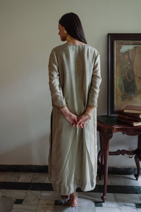 Shalimar Bagh pista green kurta with pants