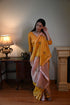 Shalimar Bagh yellow and pink chinar sari