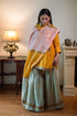 Shalimar Bagh yellow anisha kurta with pista green Sharara