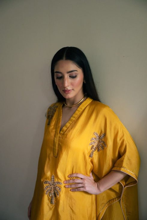 Shalimar Bagh yellow golshan tunic with dhoti pants