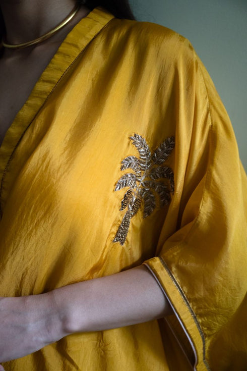 Shalimar Bagh yellow golshan tunic with dhoti pants