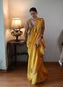 Shalimar Bagh yellow sati sari