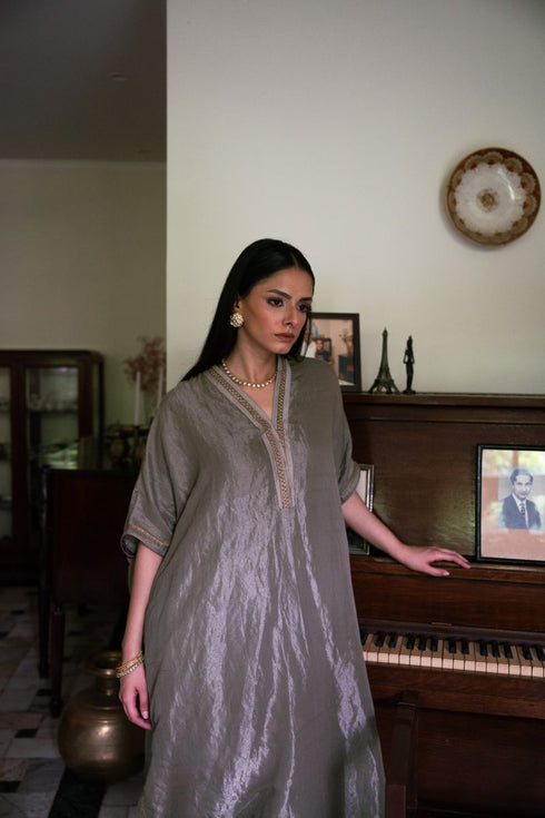 Shalimar bagh richa sage green kaftan with pants