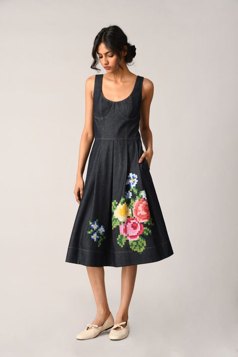 Sherardii embroidered corset dress