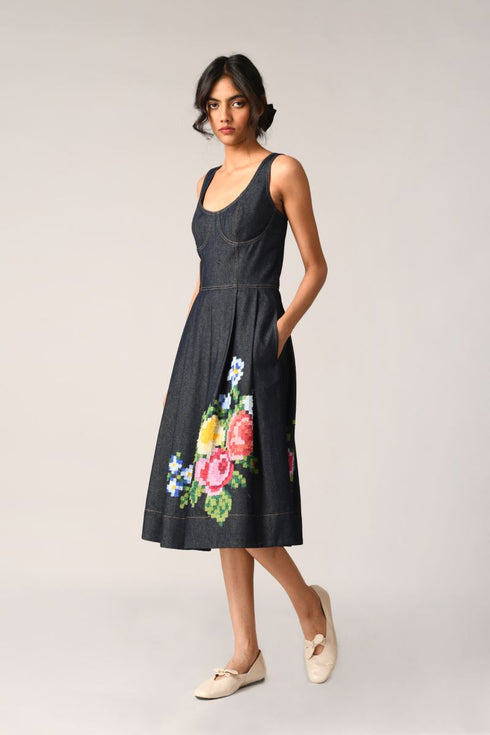 Sherardii embroidered corset dress