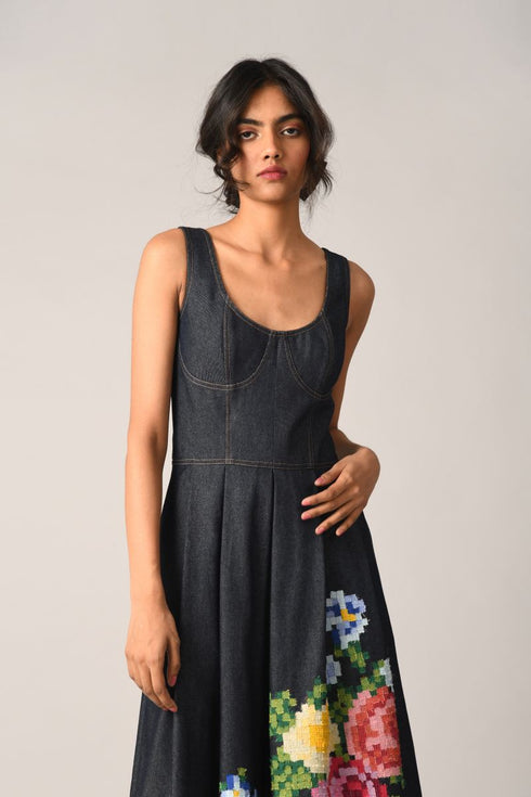 Sherardii embroidered corset dress