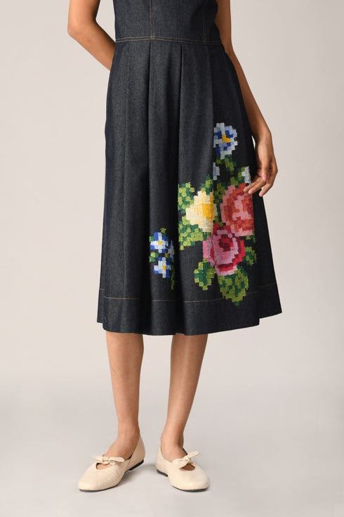 Sherardii embroidered corset dress