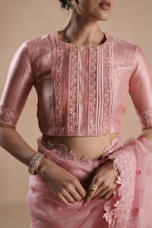 Shiloh pink sari set