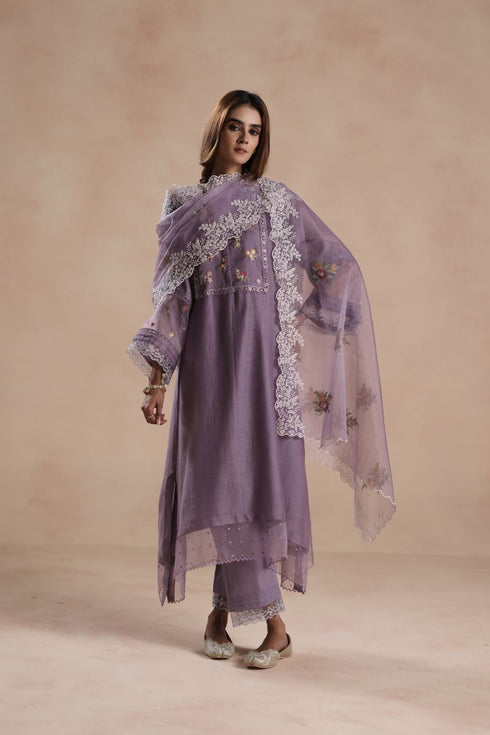 Siara purple kurta set