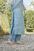 Sky embroidered kurta set