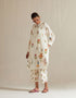 Smaira off white straight short kurta with pants