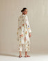 Smaira off white straight short kurta with pants