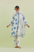 Sneha blue and off-white A-line short kurta set