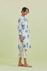 Sneha blue and off-white short kurta with pants