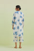 Sneha blue and off-white short kurta with pants