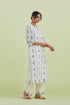 Sneha blue and off-white straight kurta set