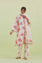 Sneha pink and off-white A-line short kurta set