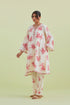 Sneha pink and off-white A-line short kurta set