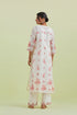 Sneha pink and off-white pintuck straight kurta set