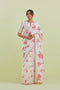 Sneha pink and off-white sari with blouse